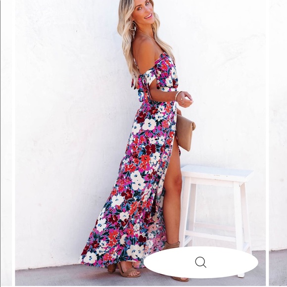 VICI ALL THE FLOWERS OFF THE SHOULDER MAXI DRESS - Picture 8 of 9